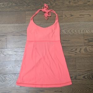 Lululemon workout top/tie neck and detailed back
